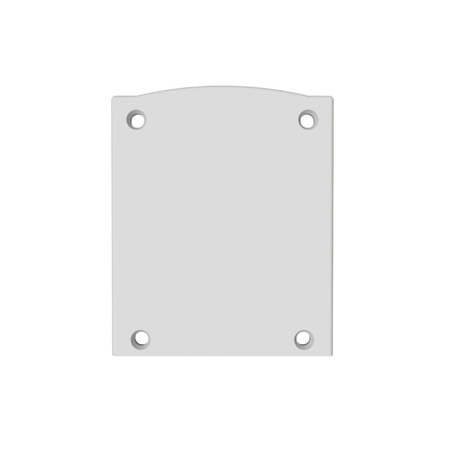 Endkappe EC116 Alu weiß für LAMP30 V1+V2, Halbrund, 2 STK, inkl. Schrauben