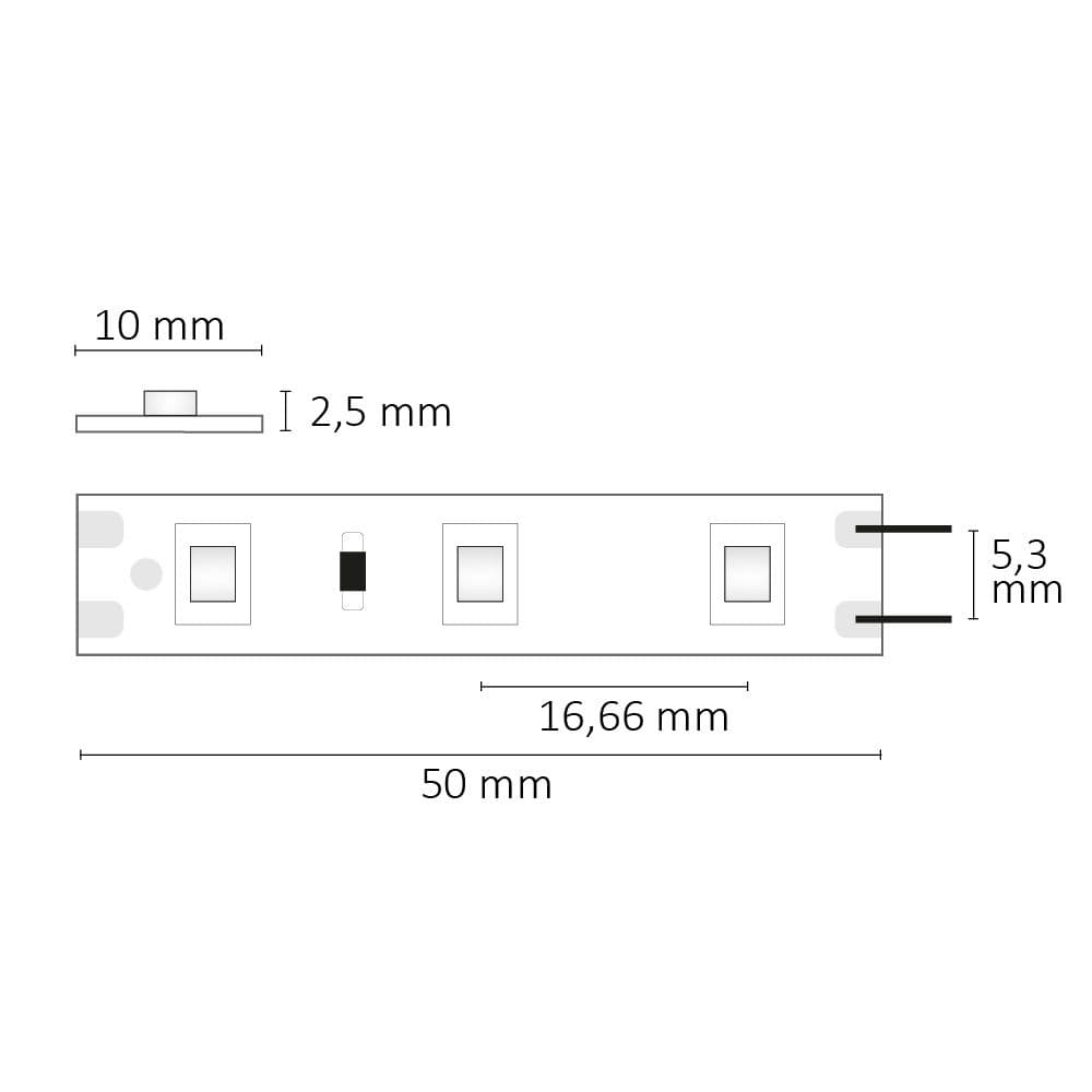 LED SIL840 Flexband, 12V DC, 4,8W, IP20, 4000K, 5m Rolle, 60 LED/m