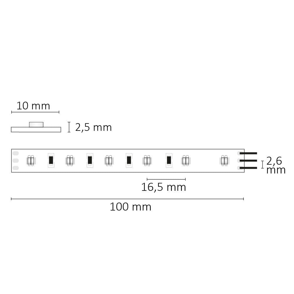LED SIL830/860 CCT Flexband, 24V DC, 5W ww + 5W kw, IP20, 5m Rolle, 120 LED/m