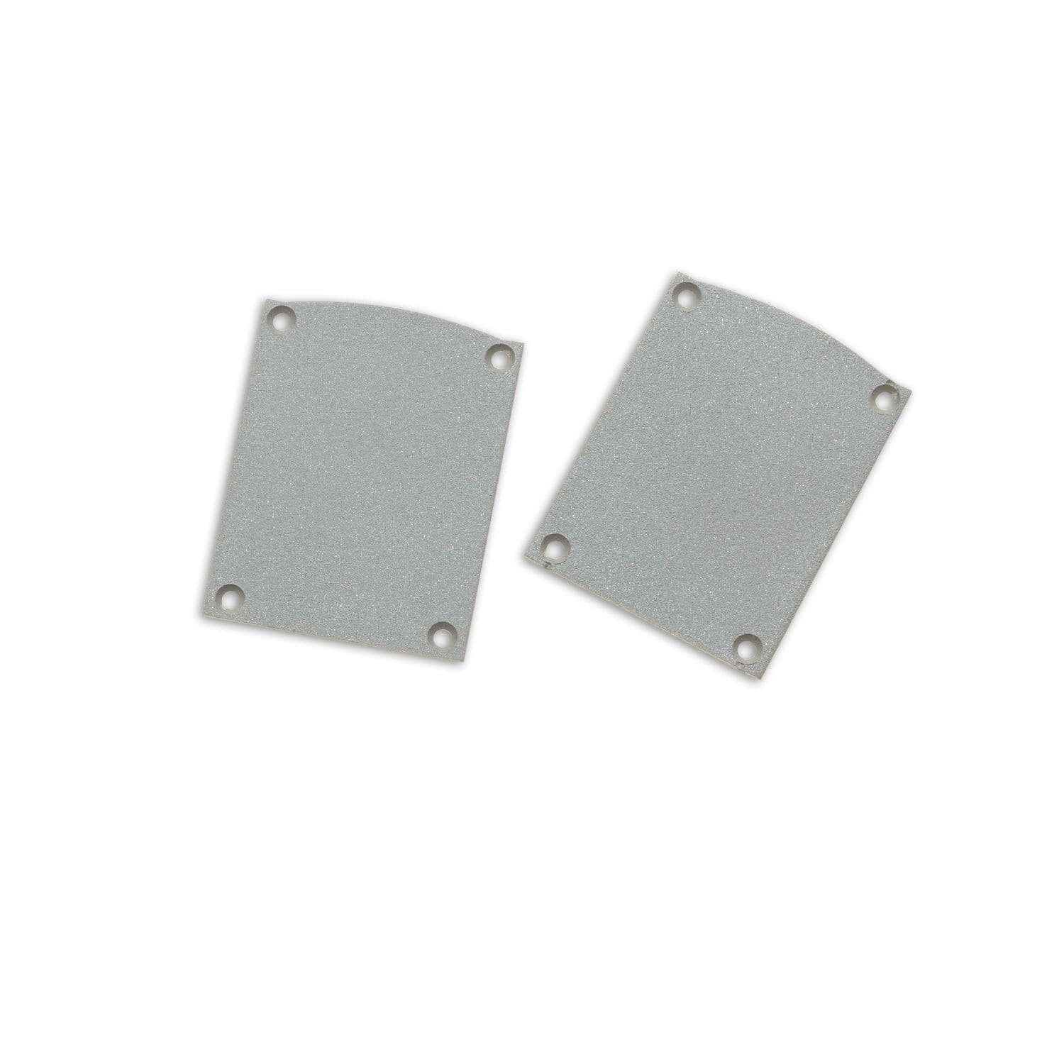 Endkappe EC116 Alu silber für LAMP30 V1+V2, Halbrund, 2 STK, inkl. Schrauben