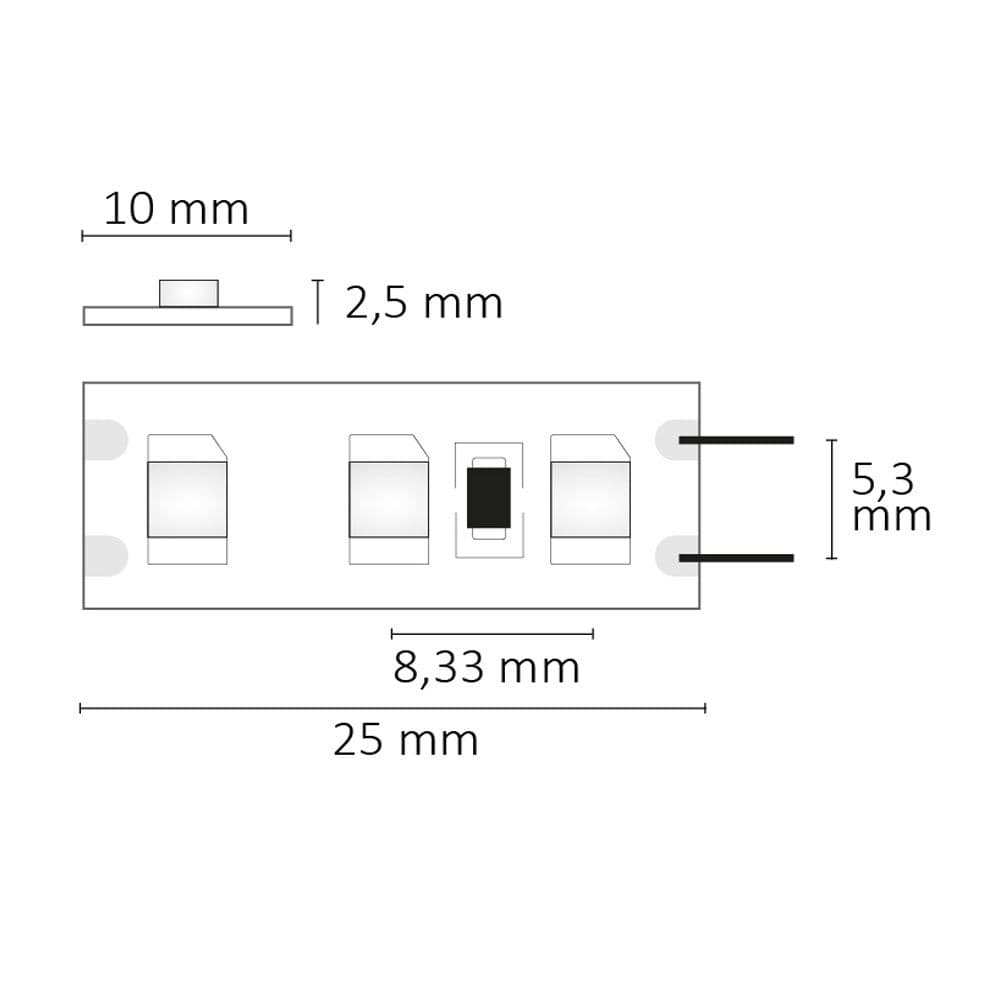 LED SIL840 Flexband, 12V DC, 9,6W, IP20, 4000K, 5m Rolle, 120 LED/m