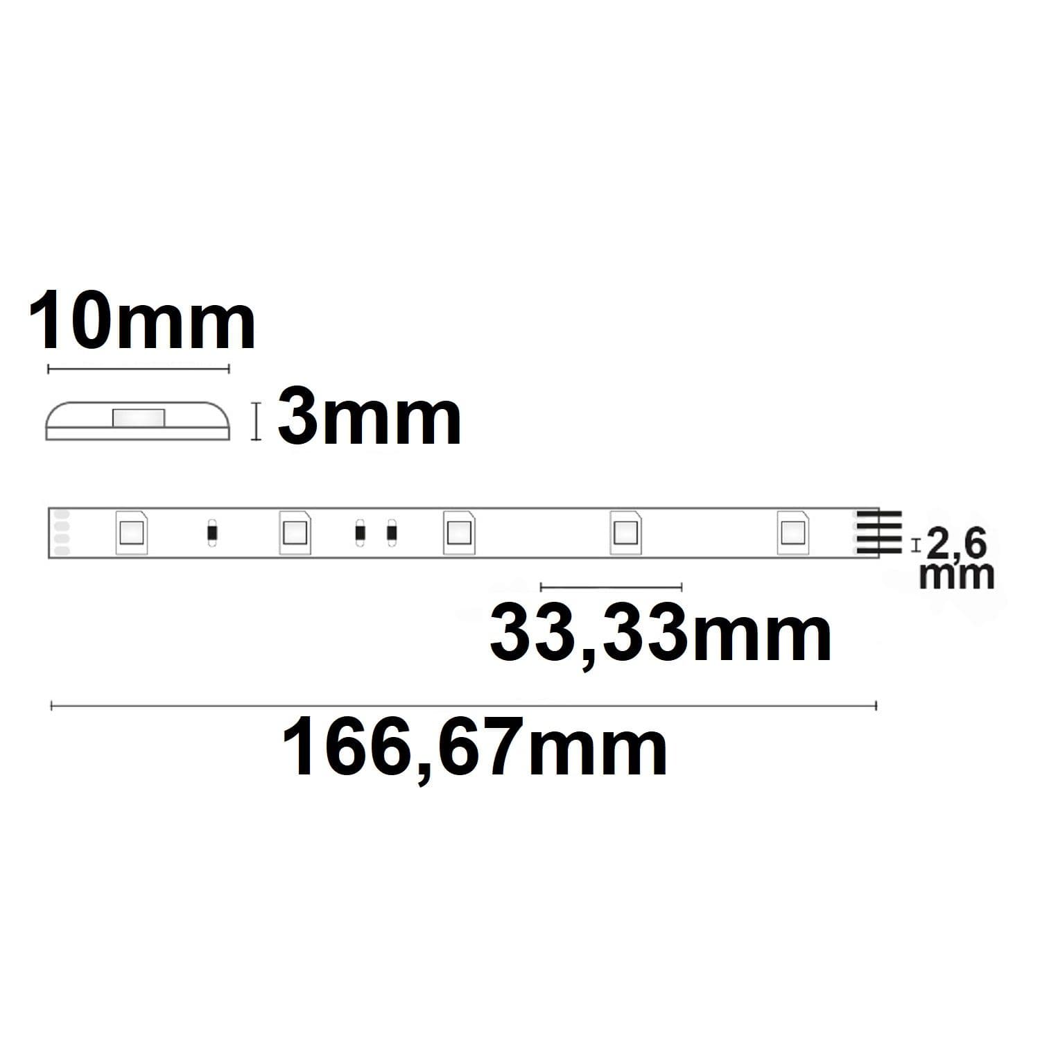 LED SIL-RGB Flexband, 24V DC, 7,2W, IP66, 5m Rolle, 30 LED/m