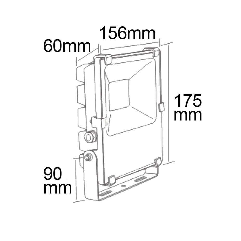 LED Fluter Prismatic 20W, warmweiß, anthrazit, IP66
