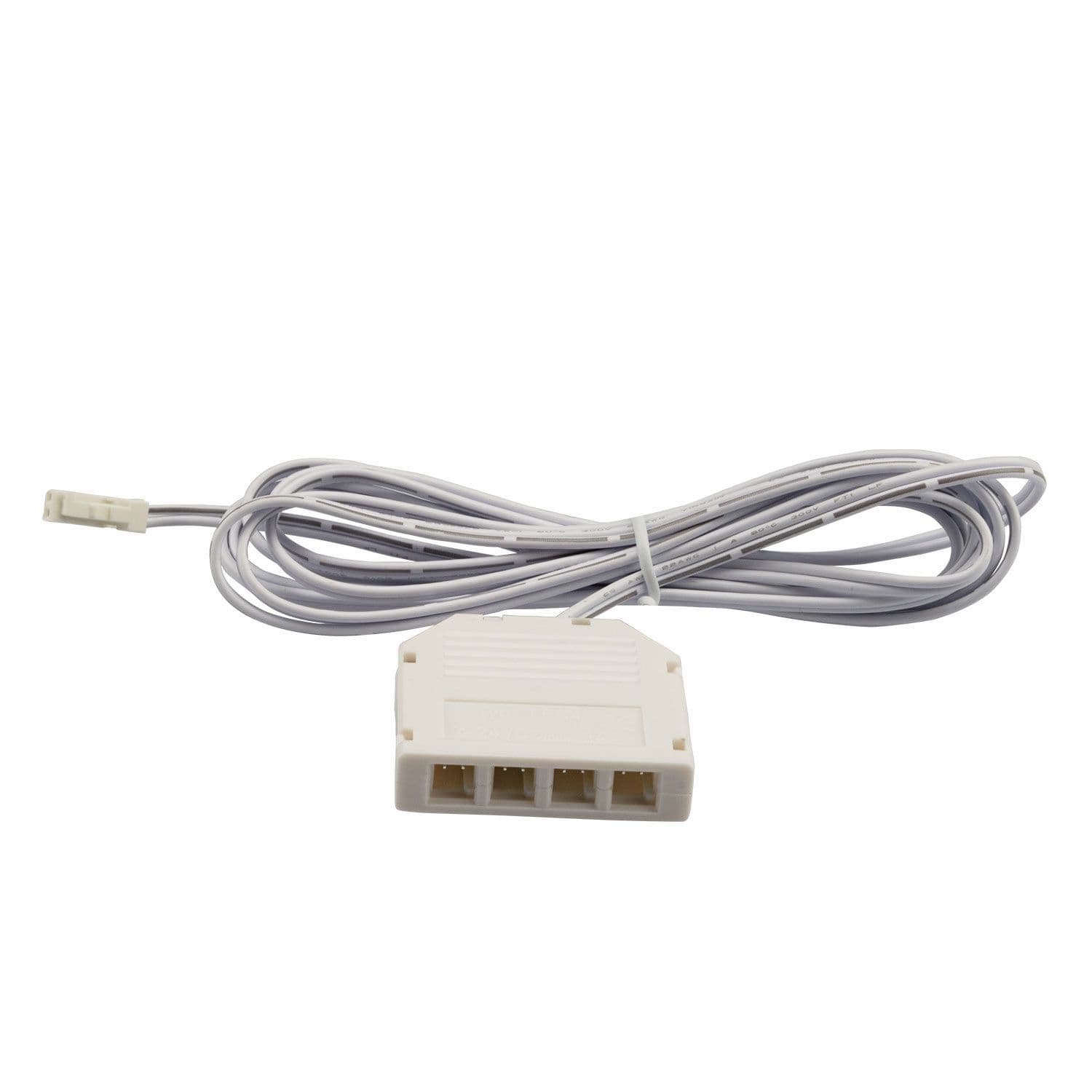 MiniAMP 4-fach Verteiler (1 male-Stecker an 4 female-Buchsen), 30cm, 2-polig, weiß, max. 3,5A