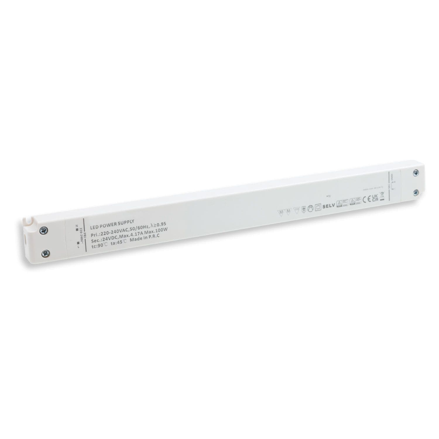 LED Trafo 24V/DC, 0-100W, SELV, ultraflach