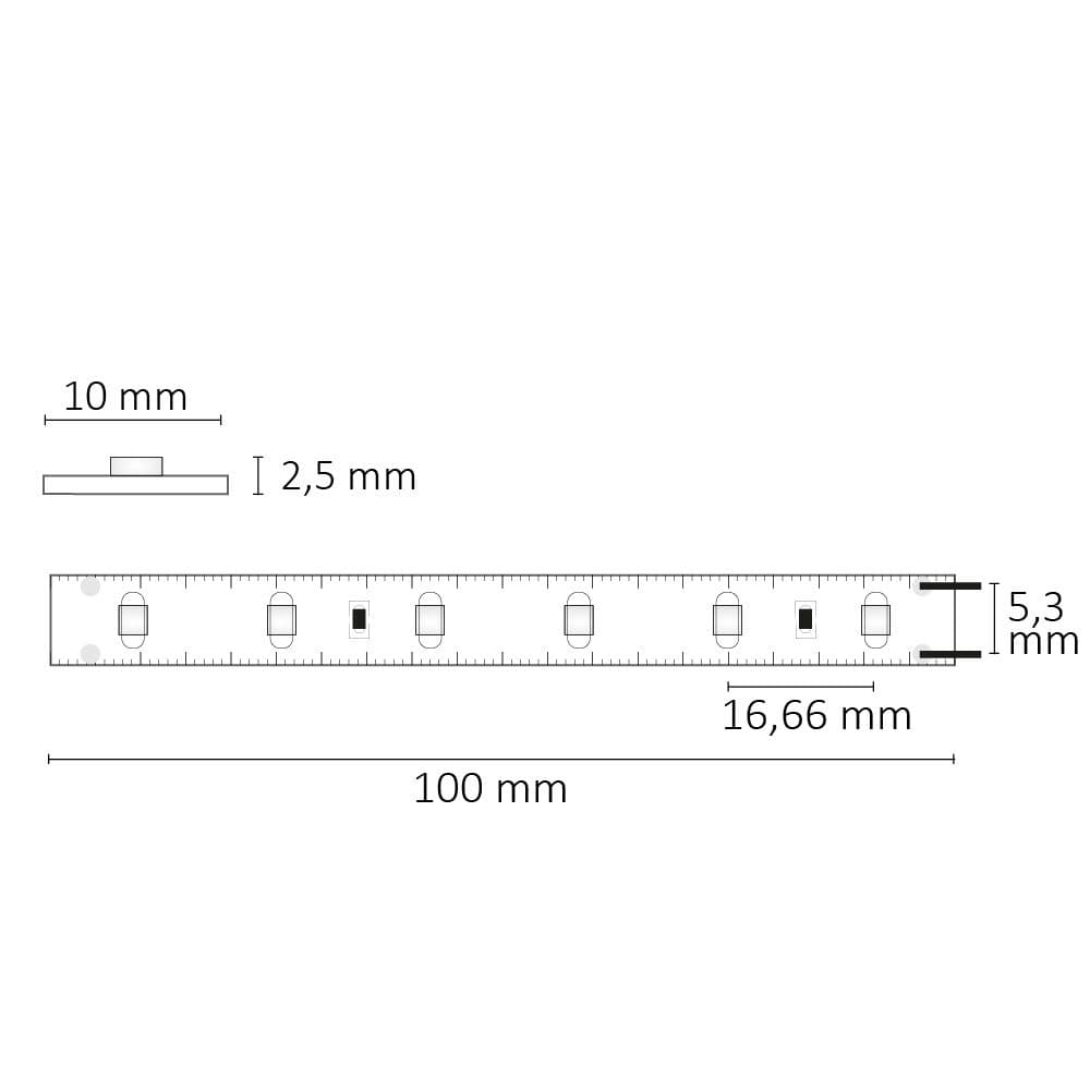 LED SIL825 Flexband, 24V DC, 4,8W, IP20, 2500K, 5m Rolle, 60 LED/m