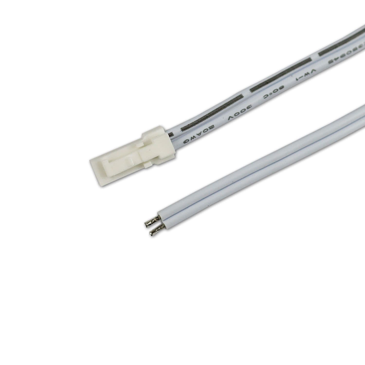 MiniAMP Anschlussstecker male, 100cm, 2-polig, weiß, max. 3A