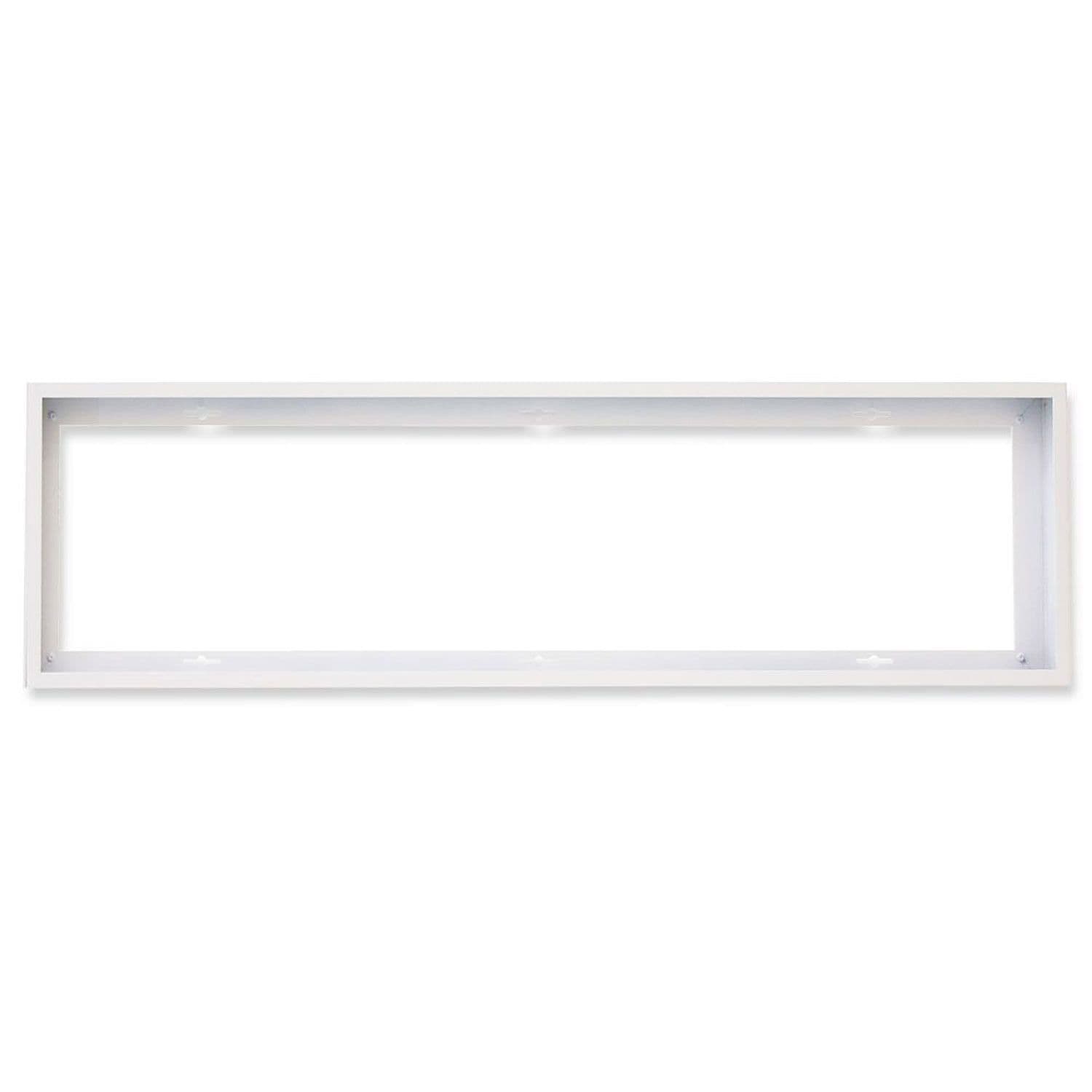 Aufbaurahmen weiß RAL 9016, Höhe 5cm, für LED Panels 300x1200, vormontiert zur Schnellmontage