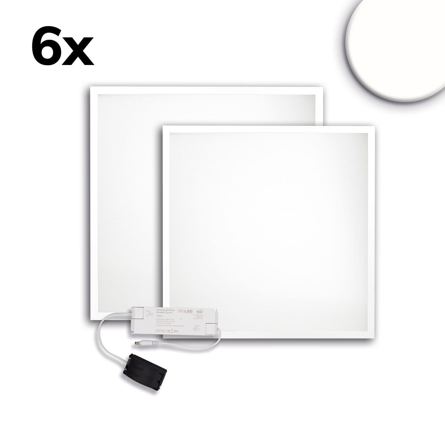 LED Panel ECO Backlight Line 625 UGR<19 2H/2H, CRI80, 36W, neutralweiß, 6er Pack, dimmbar
