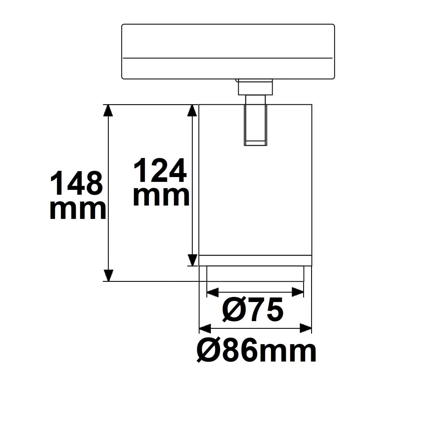 3-Phasen Schienenstrahler fokussierbar, 42W, 20°-70°, weiß matt, 4000K, CRI92