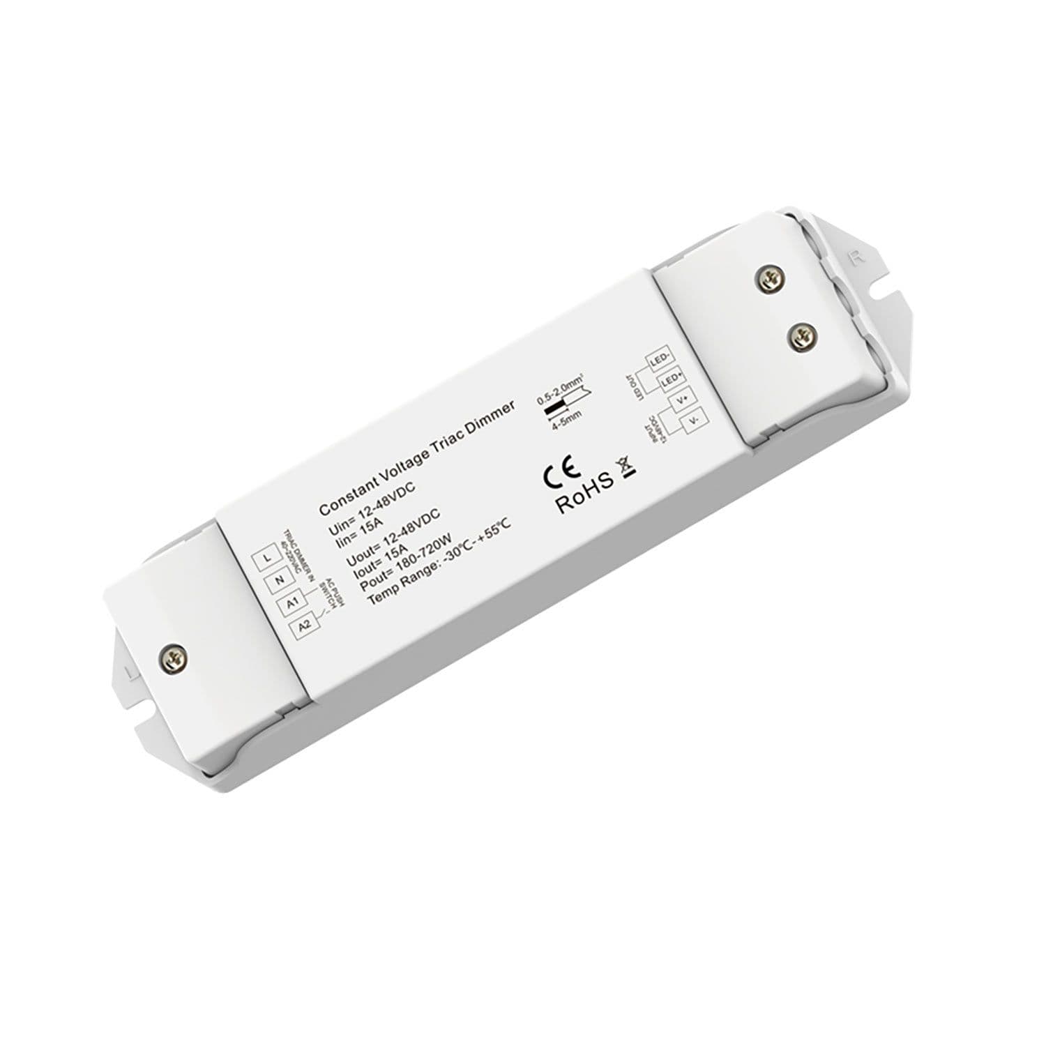 Phasenan-/Abschnitt (100-220V)/Push Eingangssignal zu PWM-Dimmer, 1 Kanal, 12-48V DC 15A