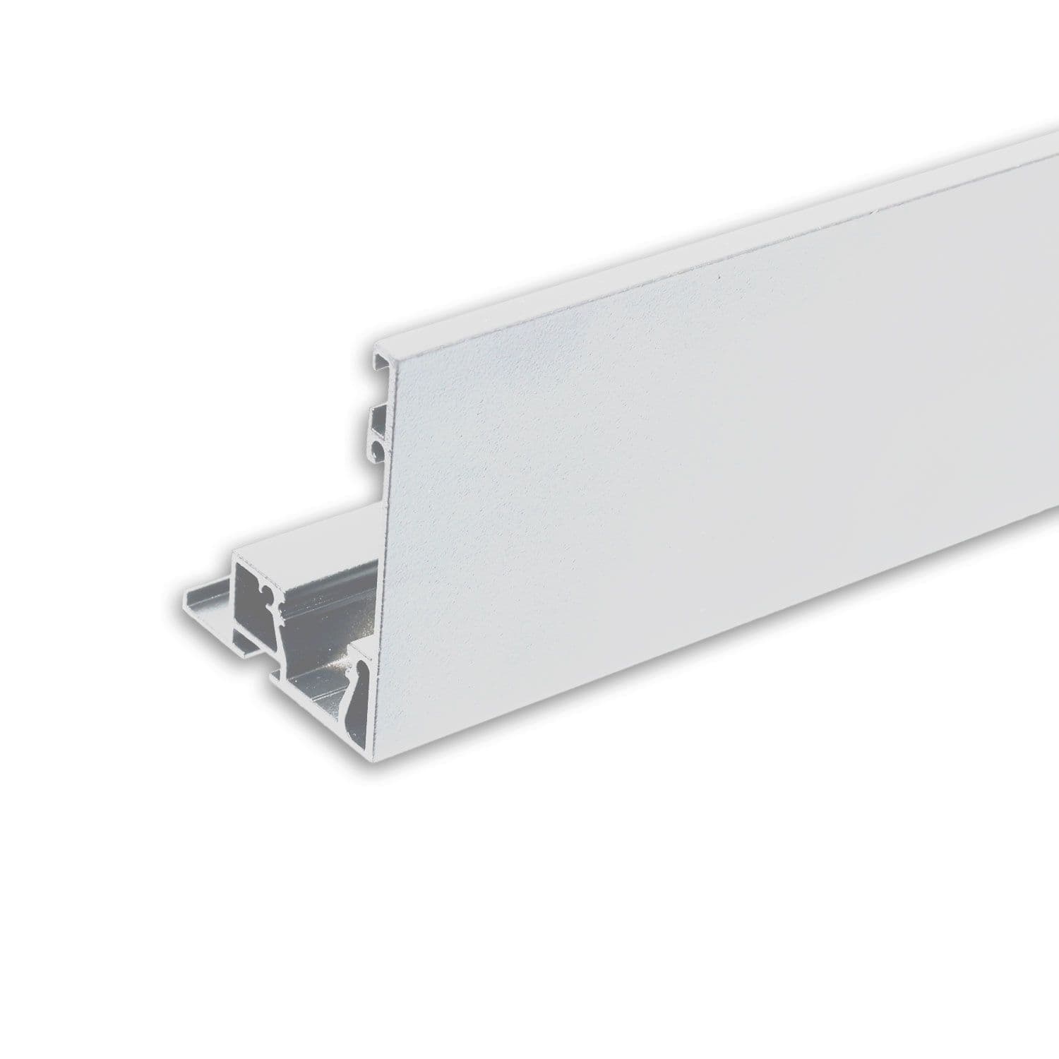 Karniesen-Blende VISOR mit Lichtlinienoption für Gardinenprofil Curtain, weiß RAL 9010