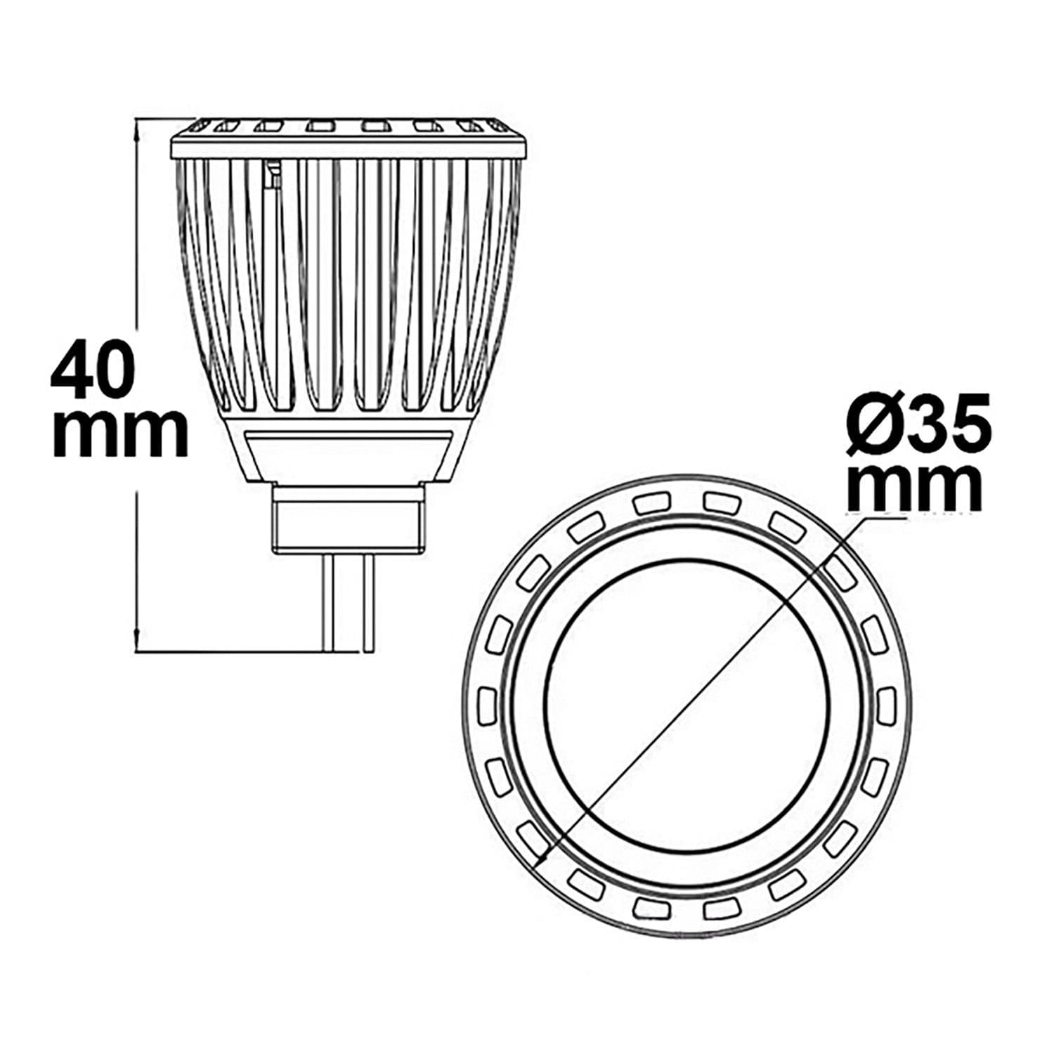 MR11 LED 4W diffus, 120°, neutralweiß, dimmbar