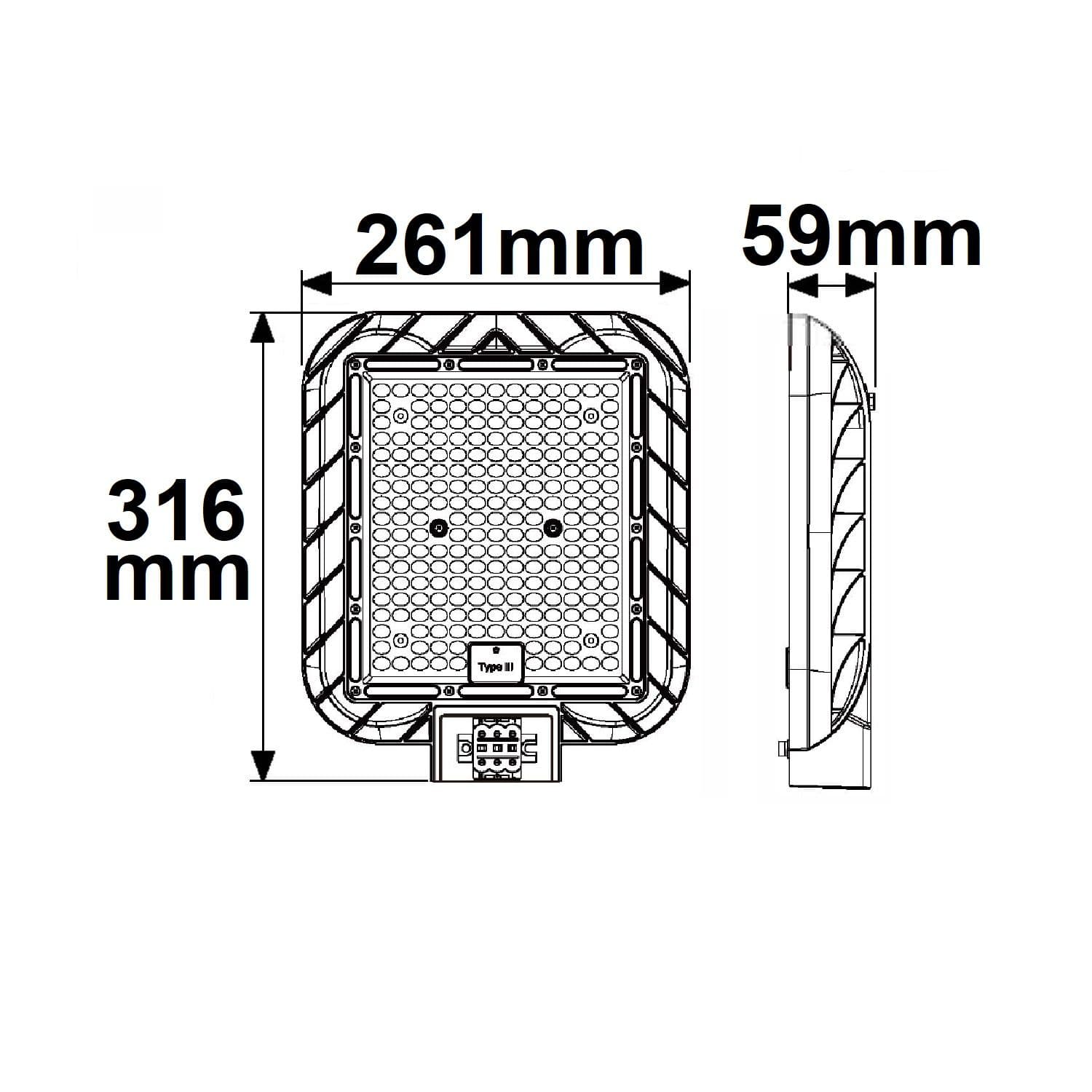 LED Street Light Modul EM145 RAL8019 Graubraun, 4000K, IP65, 140 lm/W, exkl. Adapter