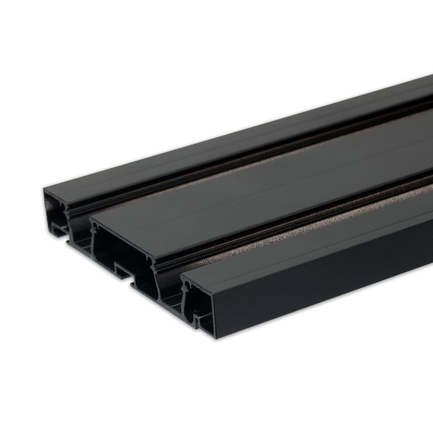 Gardinenprofil Curtain10 DOUBLE, schwarz RAL9005, 200cm