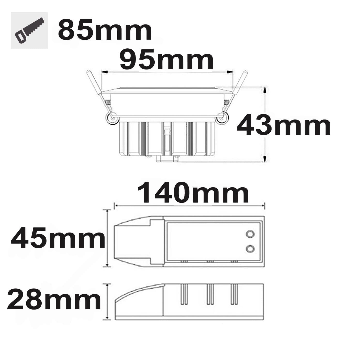LED Einbaustrahler SUNSET, weiß, 15W, 45°, 2200-3100K, Dimm-to-warm