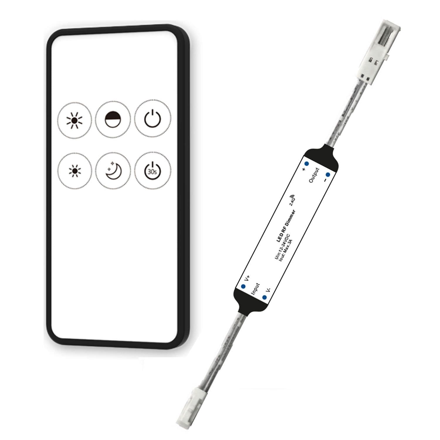 LED Funk PWM-Dimmer MiniAMP inkl. Fernbedienung, 12-24V DC, 3A