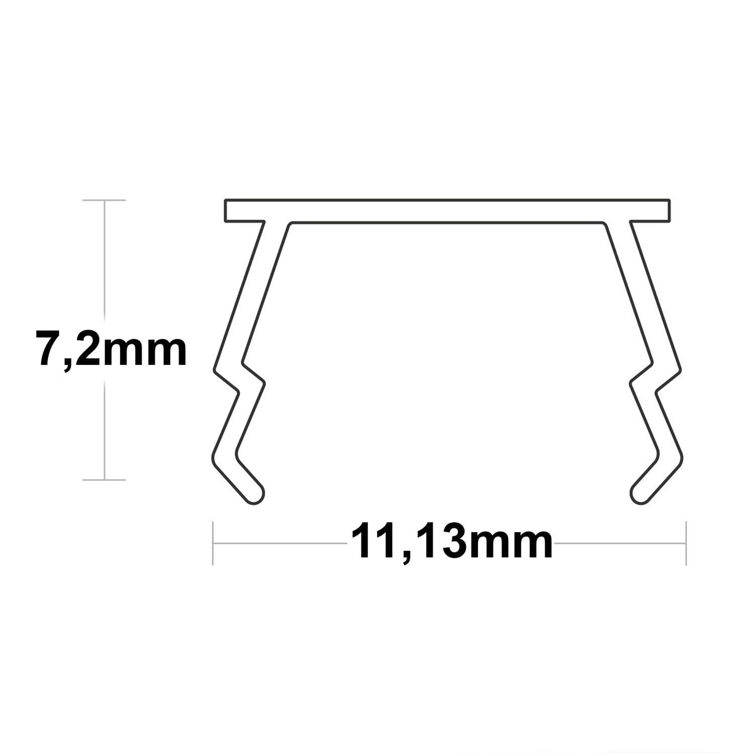 Abdeckung COVER27 opal für Trockenbauprofil Planar/Single-Double Curve, 200cm