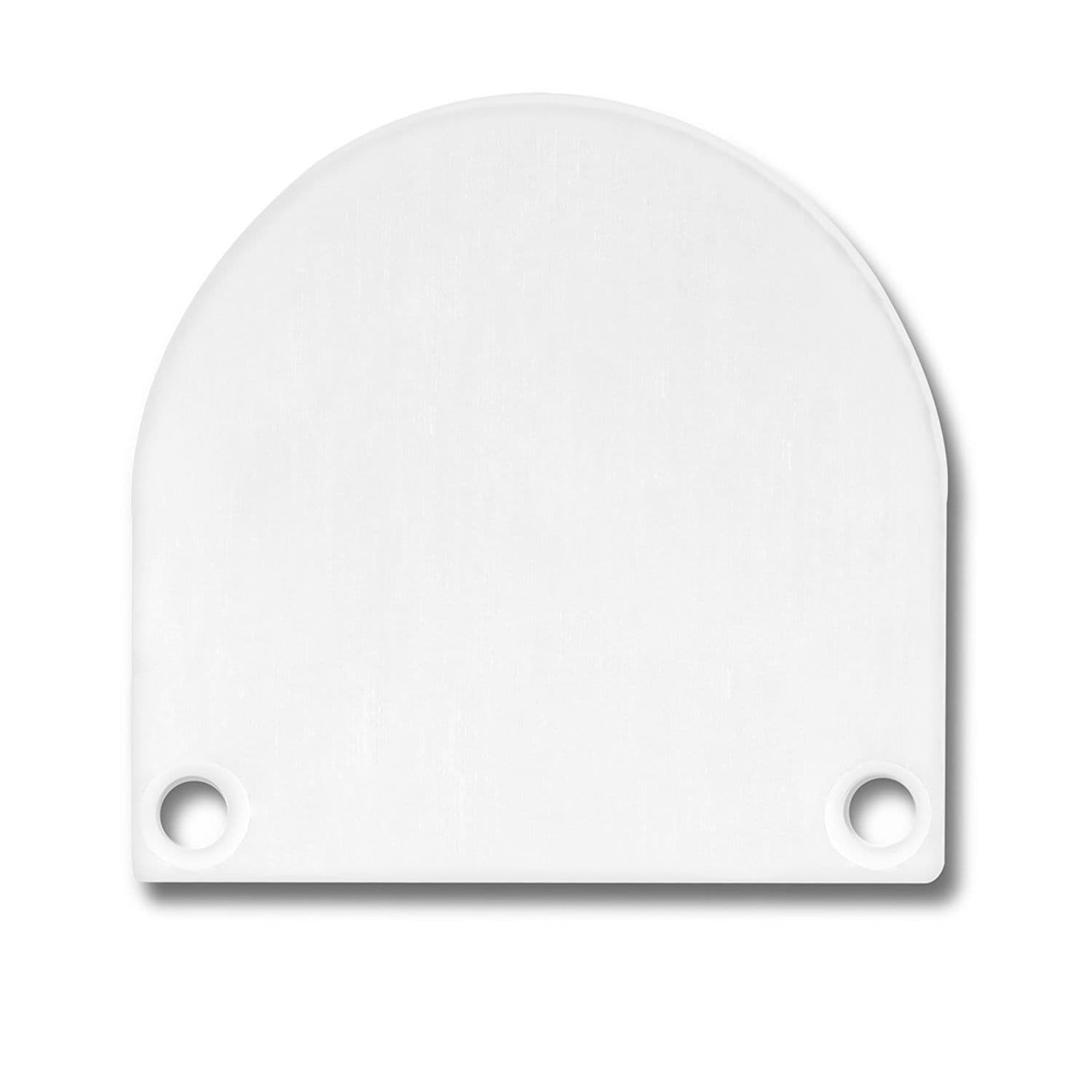 Endkappe EC46 Alu weiß RAL 9010 für SURF/DIVE20 FLAT mit COVER13, 2 STK, inkl. Schrauben