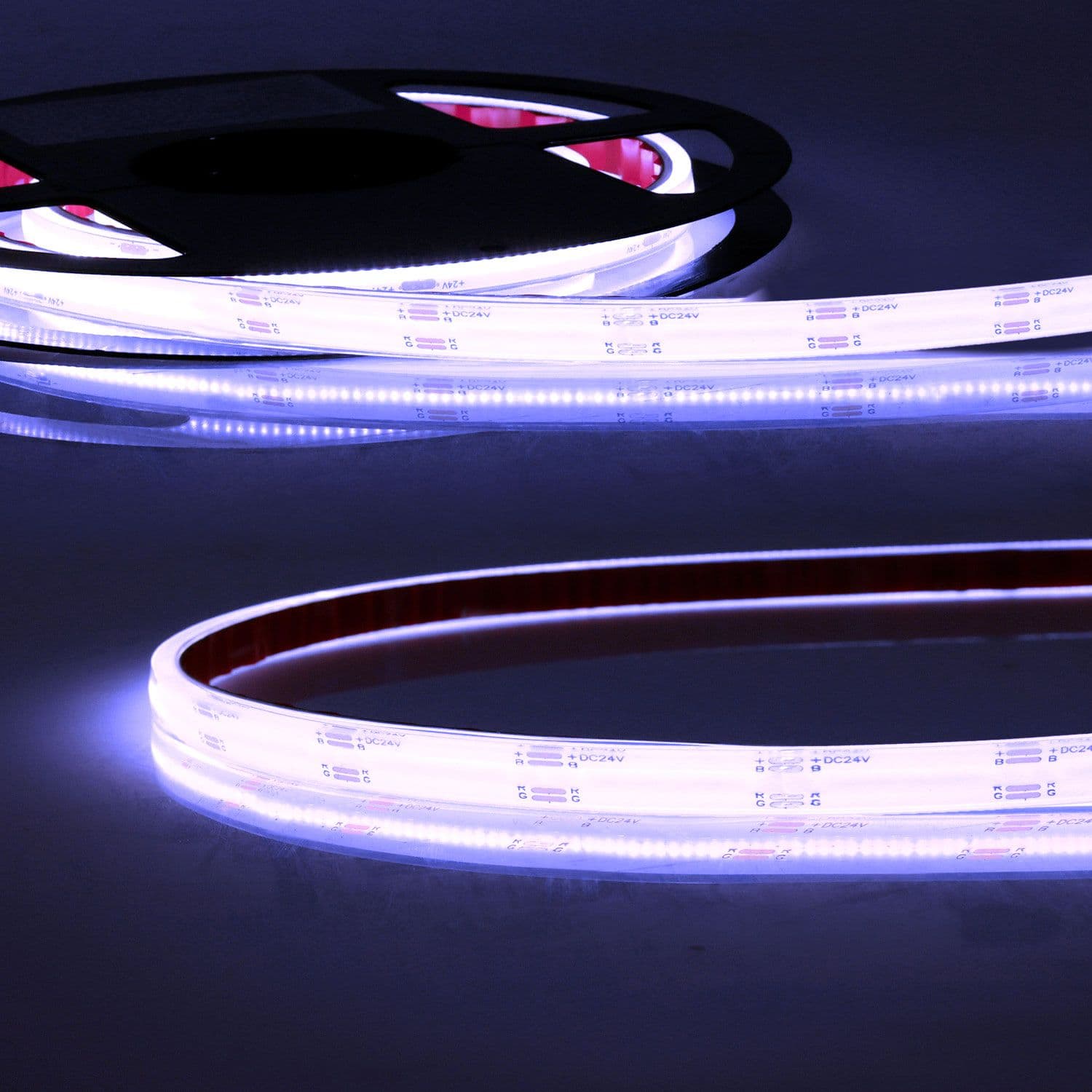 LED HT RGB COB Flexband für bis zu 100°C Umgebungstemp., 24V DC, 14,4 W, IP68, 5m Rll, 540 LED/m