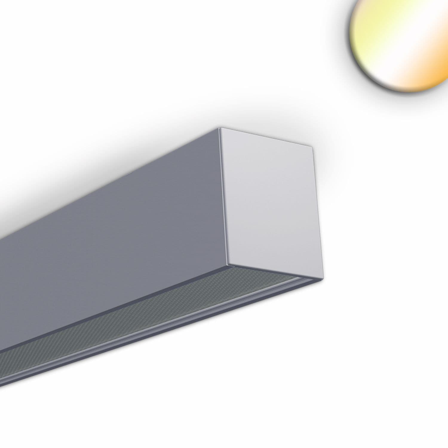 PROLAMP 30Hcri90hm Aufbau 45W silber, 1500mm, opal+, Push/DALI dimmbar, CCT