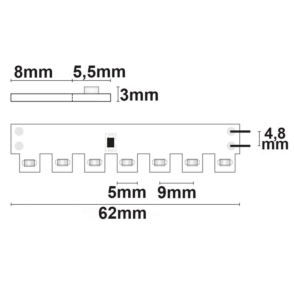 LED CRI930 Flexband Angle, 24V DC, 10W, IP20, 3000K, 5m Rolle, 112 LED/m