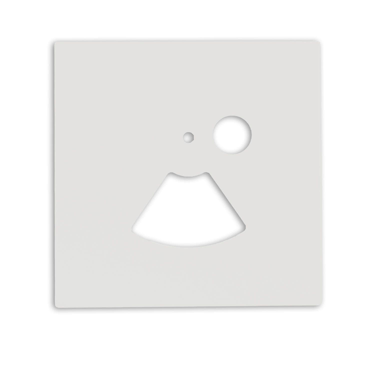 Cover Aluminium eckig 2 weiß, für Wandeinbauleuchte Sys-Wall68 mit PIR Sensor