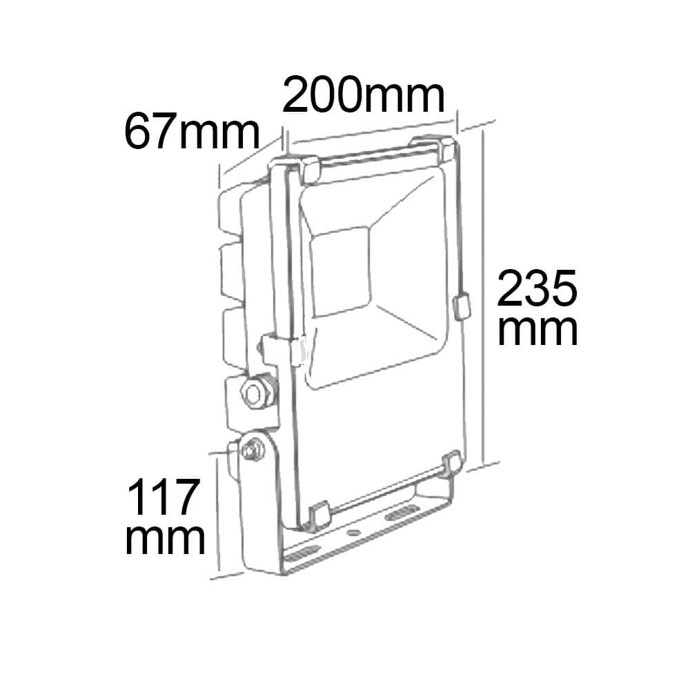 LED Fluter Prismatic 50W, warmweiß, anthrazit, IP66