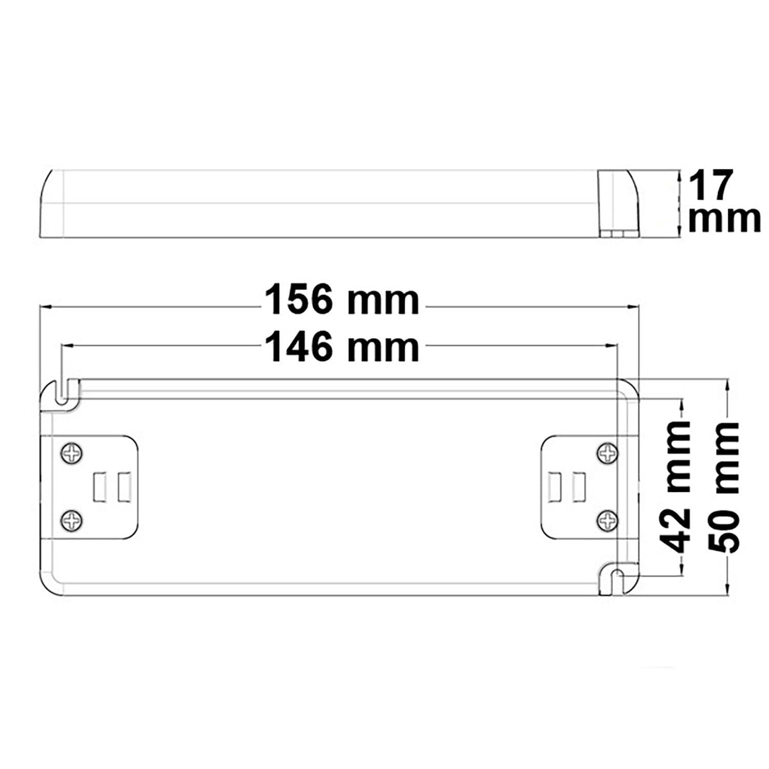 LED Trafo 12V/DC, 0-30W, SELV, ultraflach, ultraschmal
