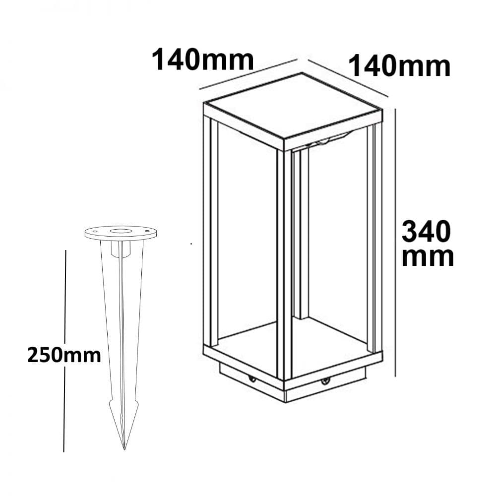 LED SOLAR Outdoor-Leuchte, PIR-Bewegungs-/Helligkeitssensor, Ein+Aus, 2W, IP54, warmweiß