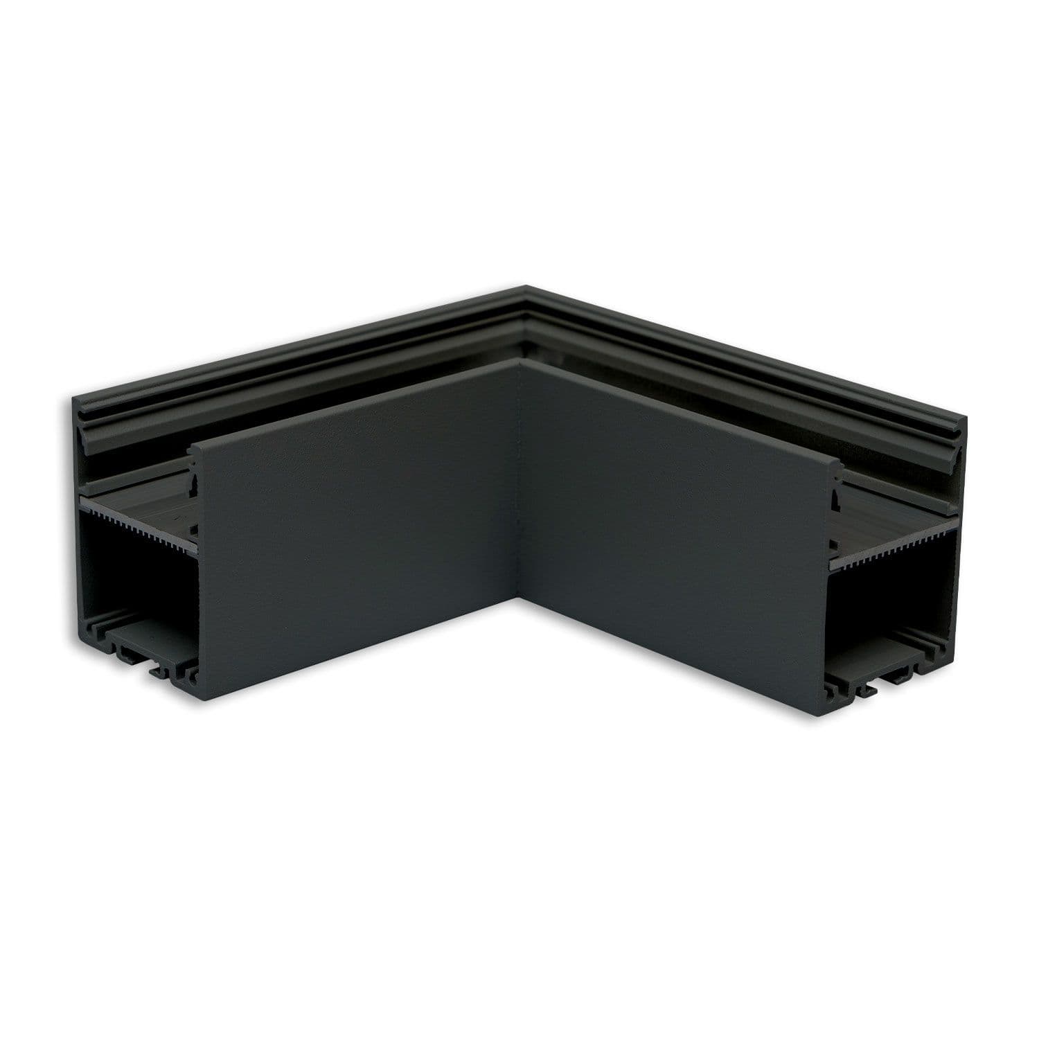 LAMP30V1 90° Eck, geschweißt, 120x120mm, schwarz RAL 9005, exkl. Cover