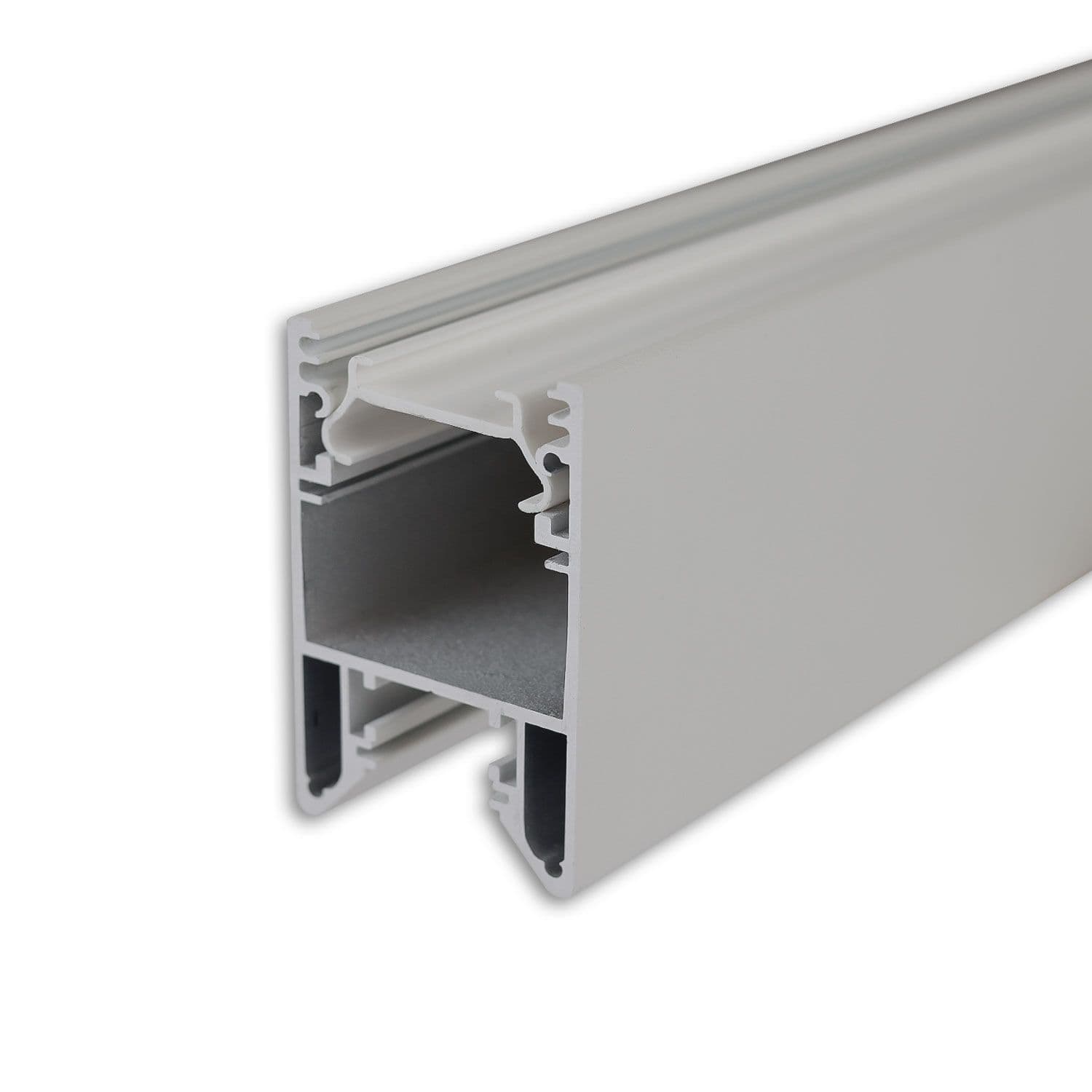 LED Leuchtenprofil HALON Aluminium silber pulverbeschichtet, 200cm, mit einklickbarem Kühlstreifen