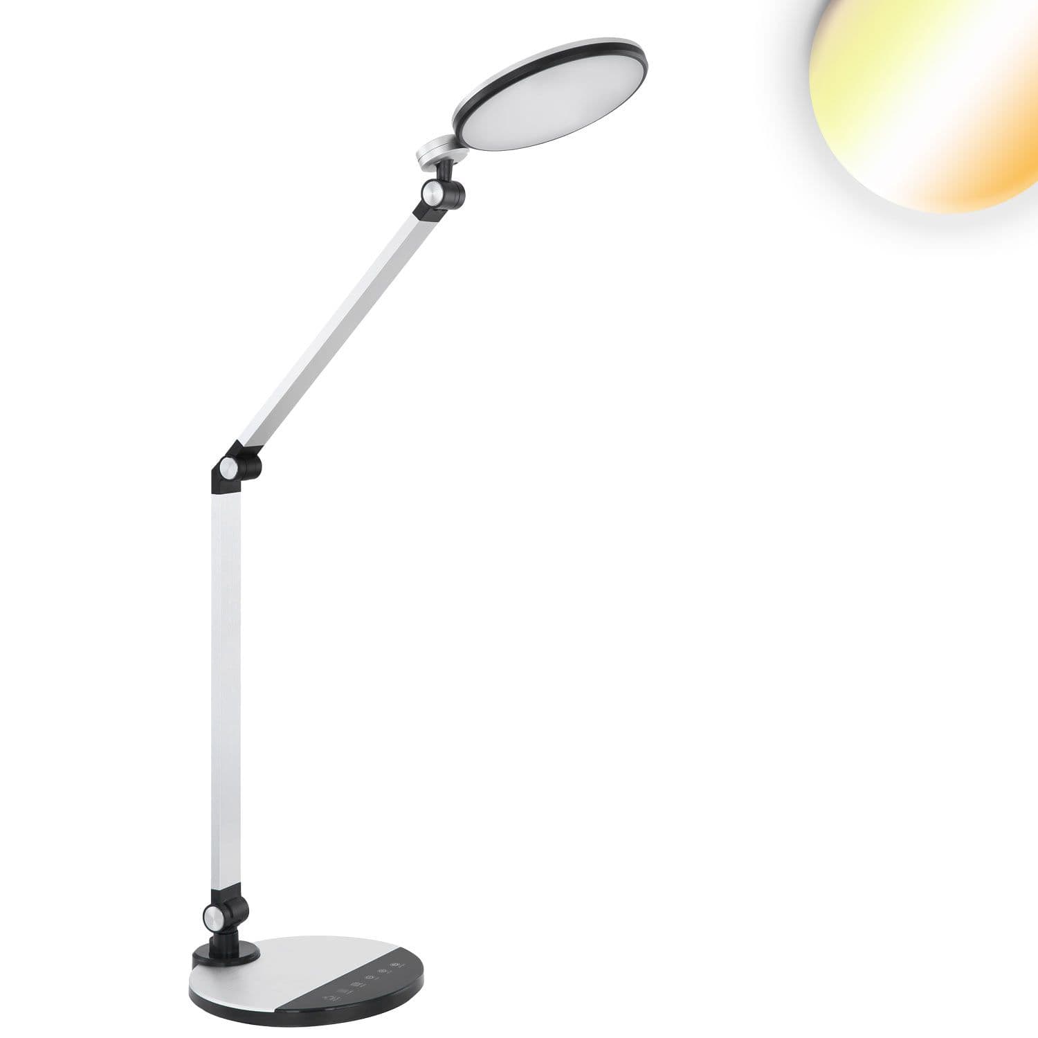 Tischleuchte Metall 10W schwarz, ColorSwitch 3000|4000|6500K, Touchdimmer