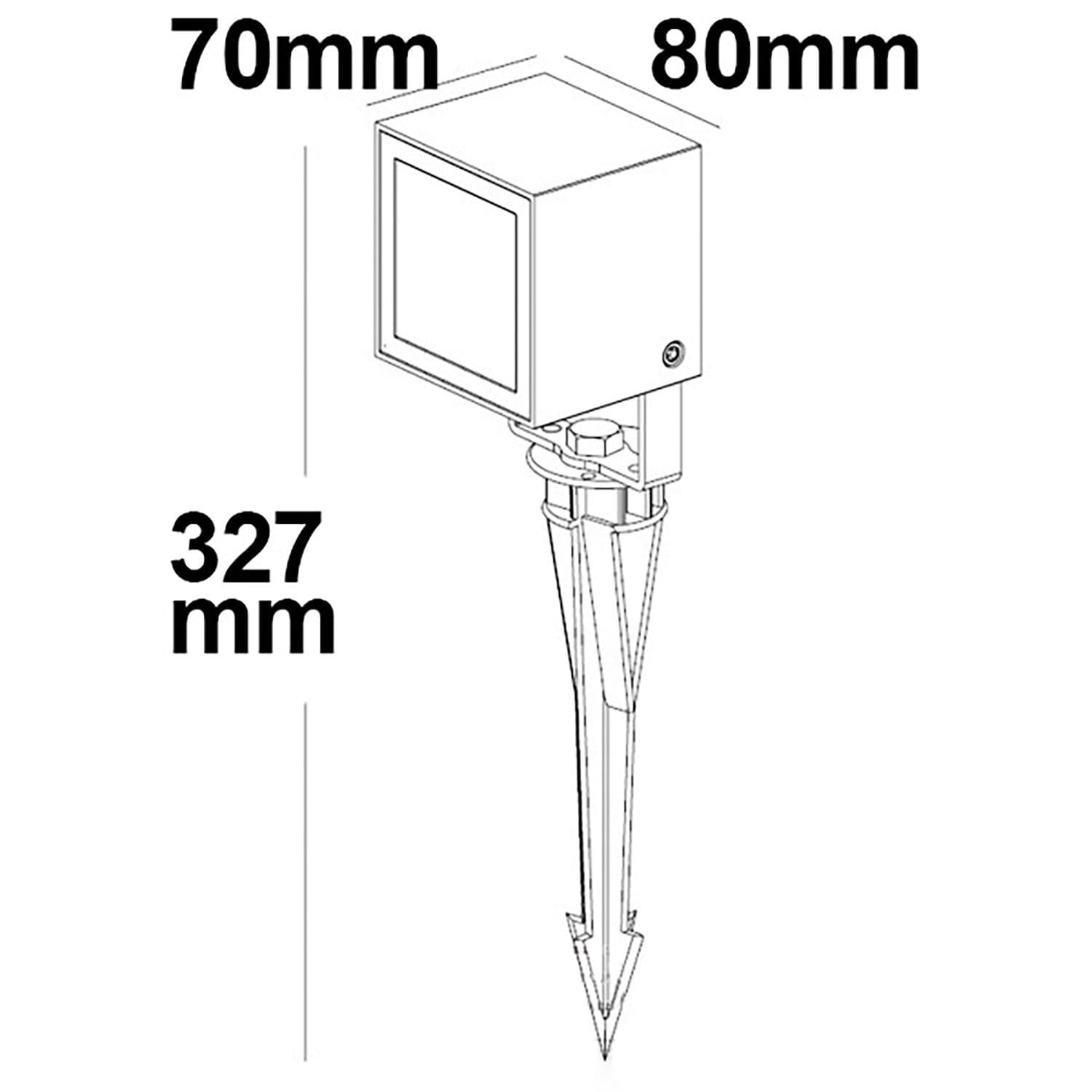LED Aussenstrahler Cube IP65, 4x2W CREE, anthrazit, warmweiß