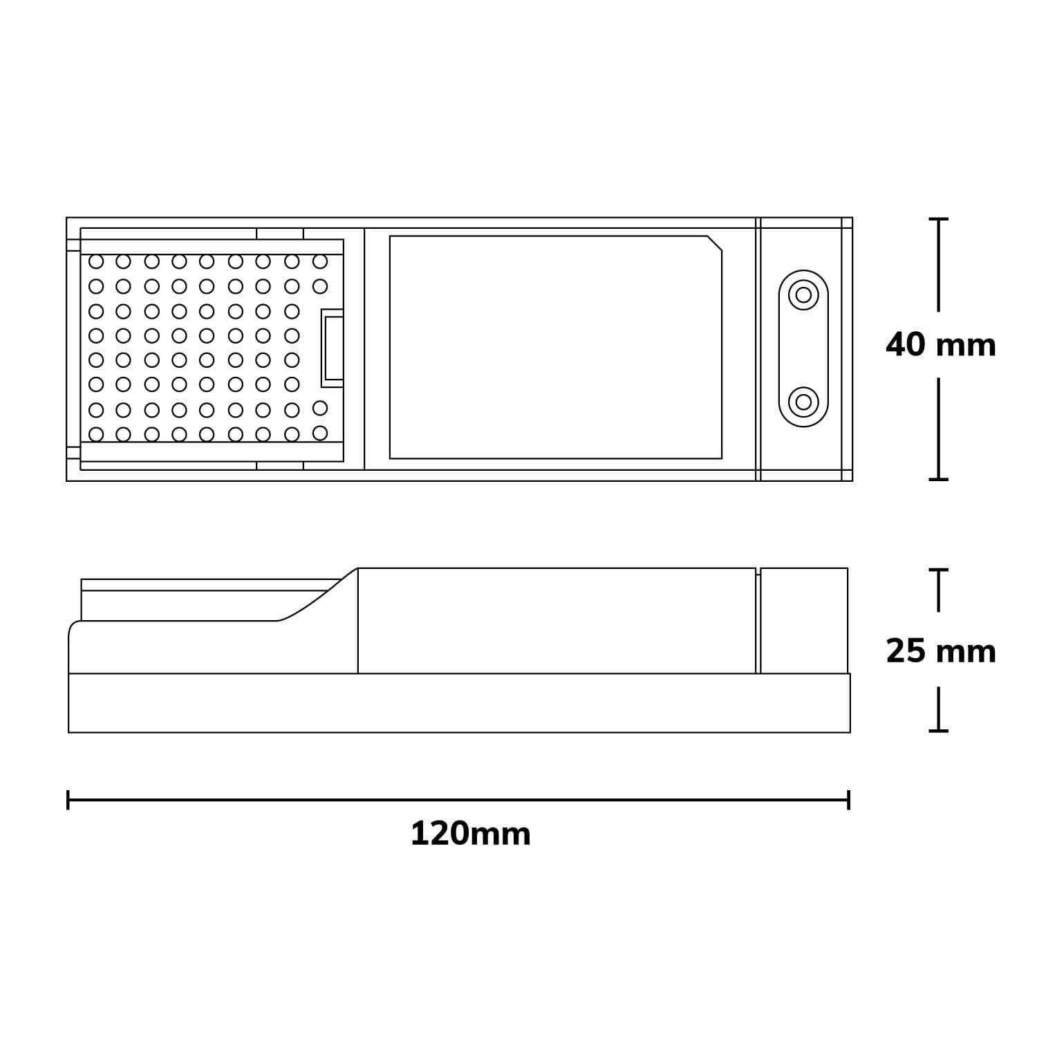 LED Einbaustrahler, weiß, 8W, 60°, rund, warmweiß, IP65, dimmbar