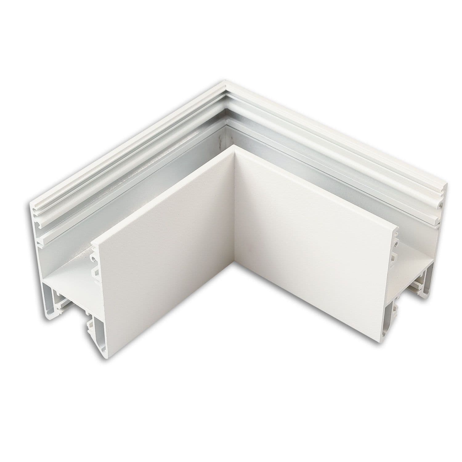 HALON 90° Eck, geschweißt, 120x120mm, weiß RAL 9003, exkl. Cover