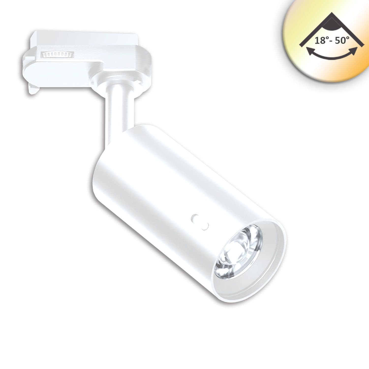 3PH Strahler SELECT 8W UGR<19, 18°-50°, weiß, ColorSwitch 2700-5000K, CRI90, dimmbar