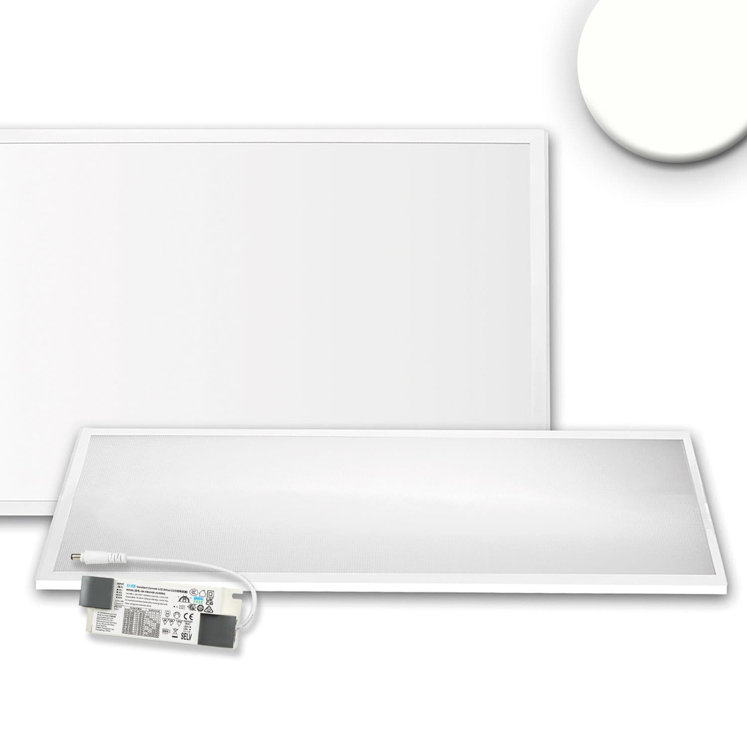 LED Panel Professional Line 308x1245mm, UGR<19 4H/8H, 36W, RAL9016, neutralweiß, PowerSwitch 21-40W