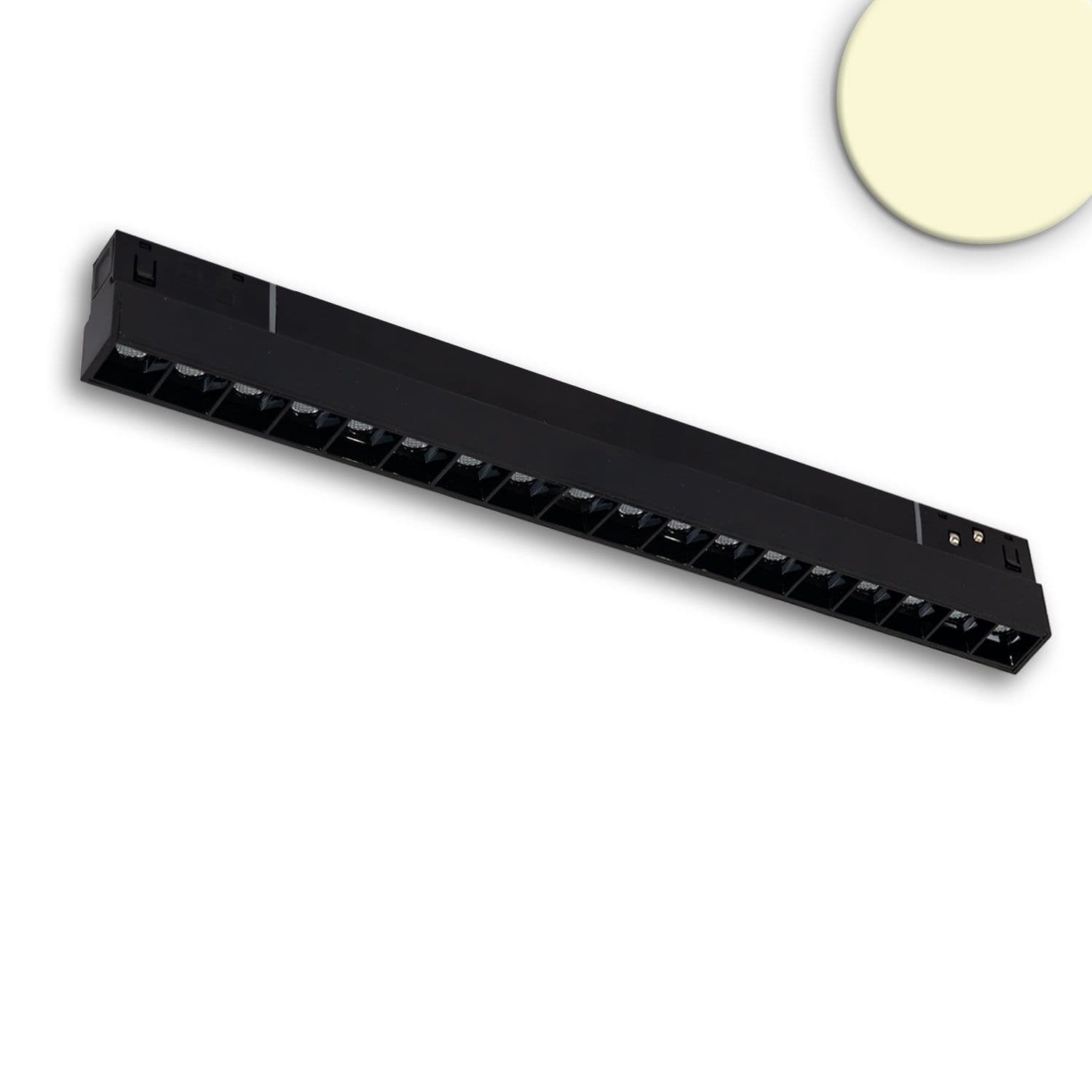 Track48 Leuchte 32cm schwarz, 18W, 36°, UGR<19, 48V DC, 3000K, CRI90, Line+, DALI dimmbar