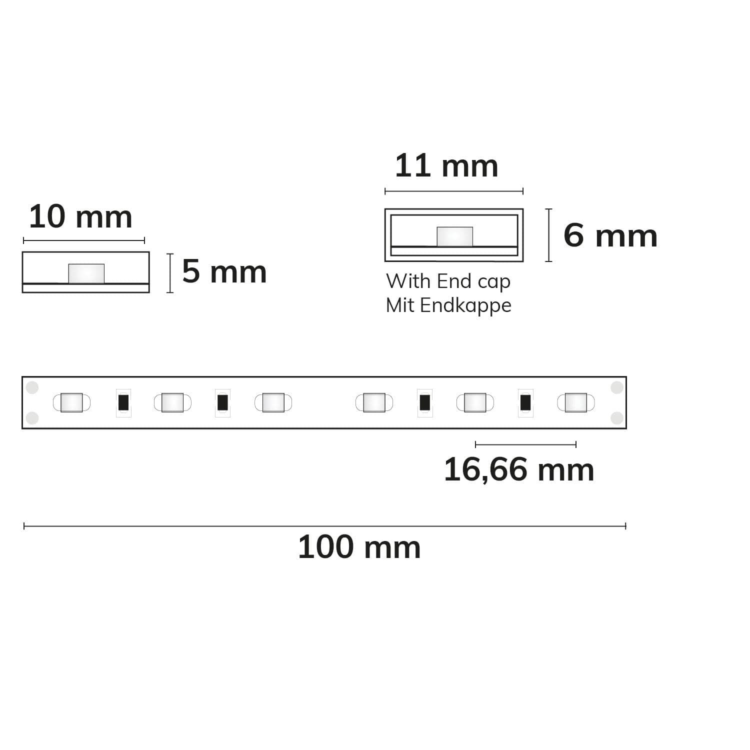 LED AQUA827 Flexband, 24V DC, 4,8W, IP68, 2700K, 5m Rolle, 60 LED/m