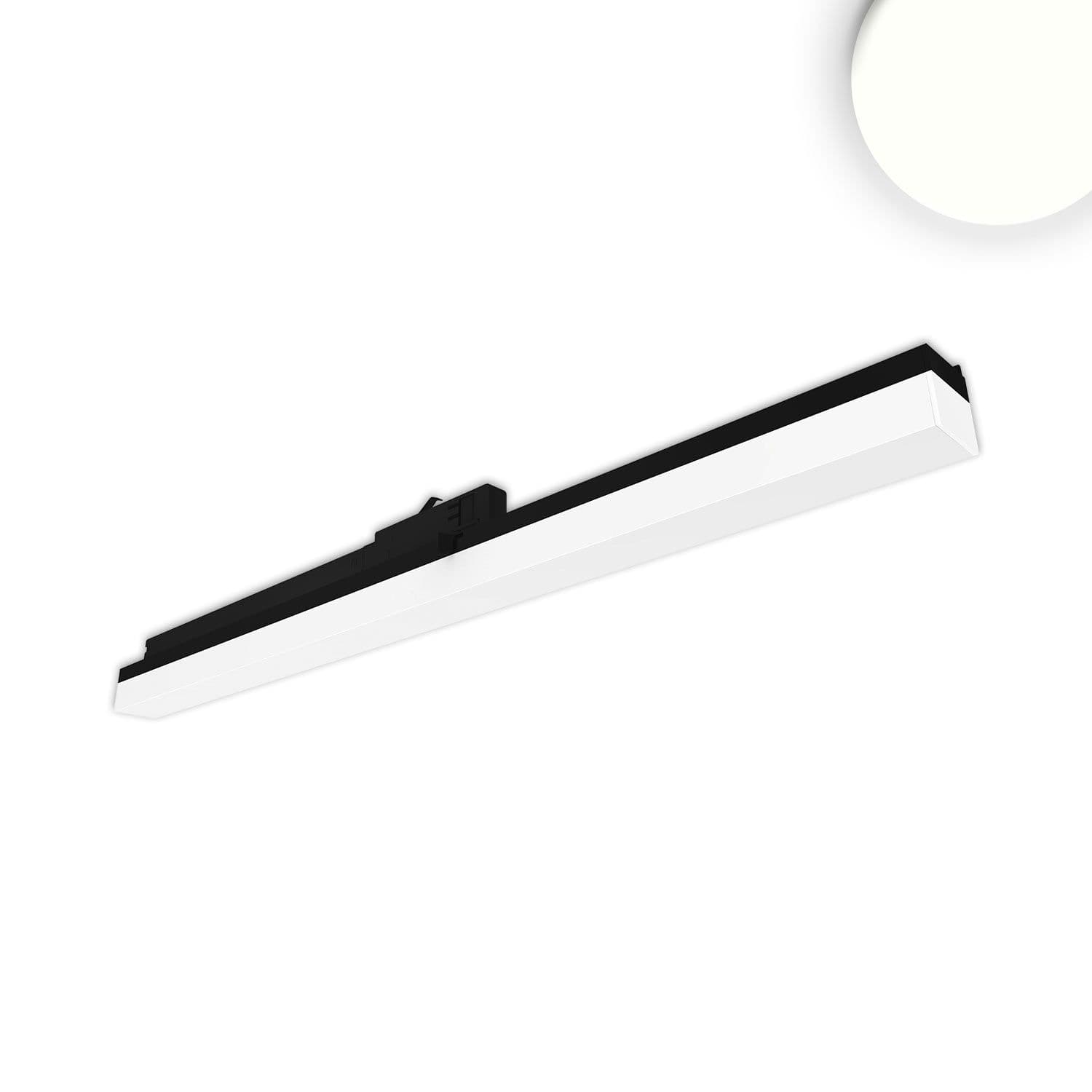 3-Phasen Linearleuchte 600mm, 20W, 110°, schwarz matt, ColorSwitch 3000|3500|4000K