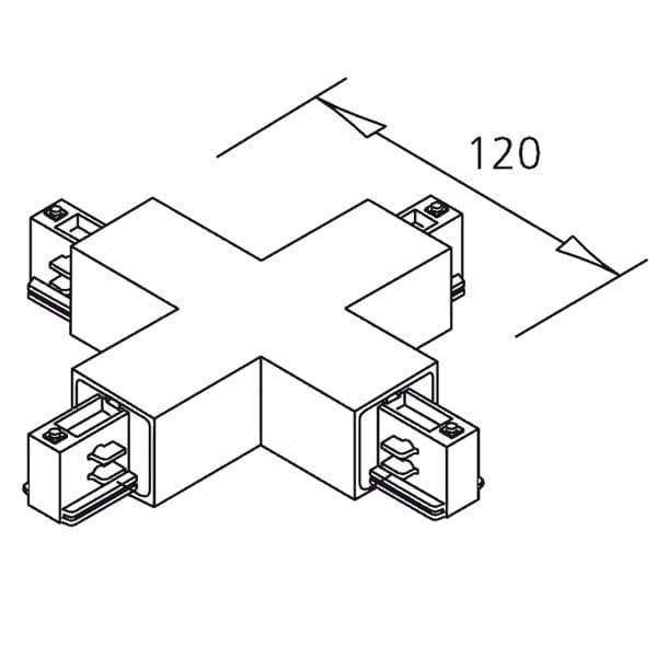 3-Phasen Classic X-Verbinder, weiß