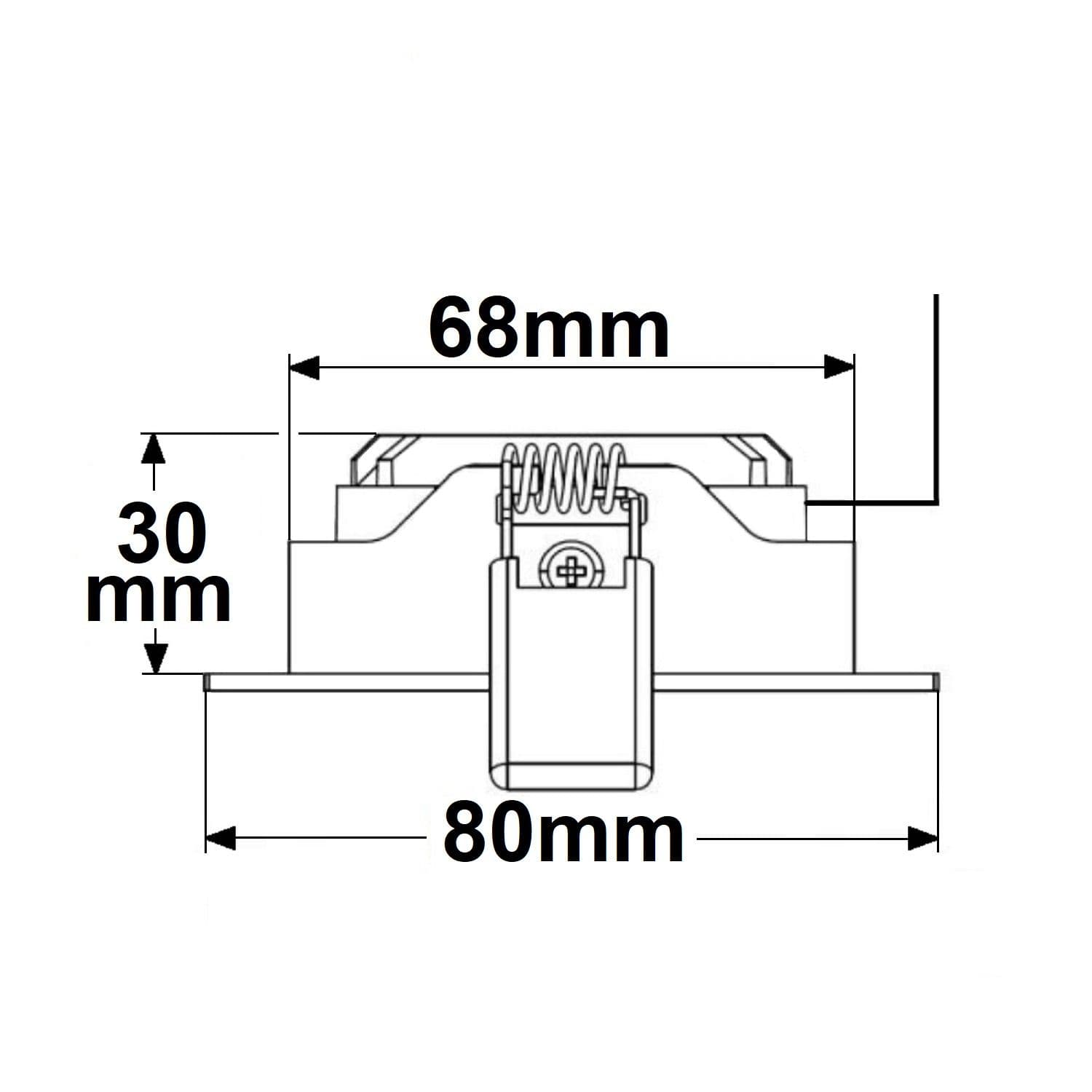 LED Einbaustrahler, weiß, 8W, 36°, rund, warmweiß, IP65, dimmbar