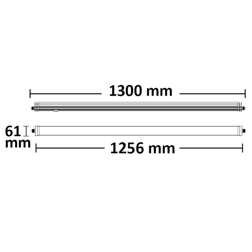 LED Linearleuchte 130cm, 36W, IP65, neutralweiß