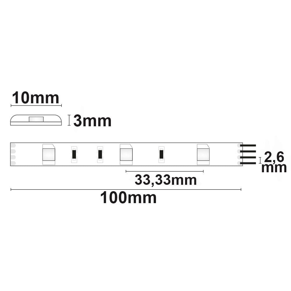 LED SIL-RGB Flexband, 12V DC, 7,2W, IP66, 5m Rolle, 30 LED/m