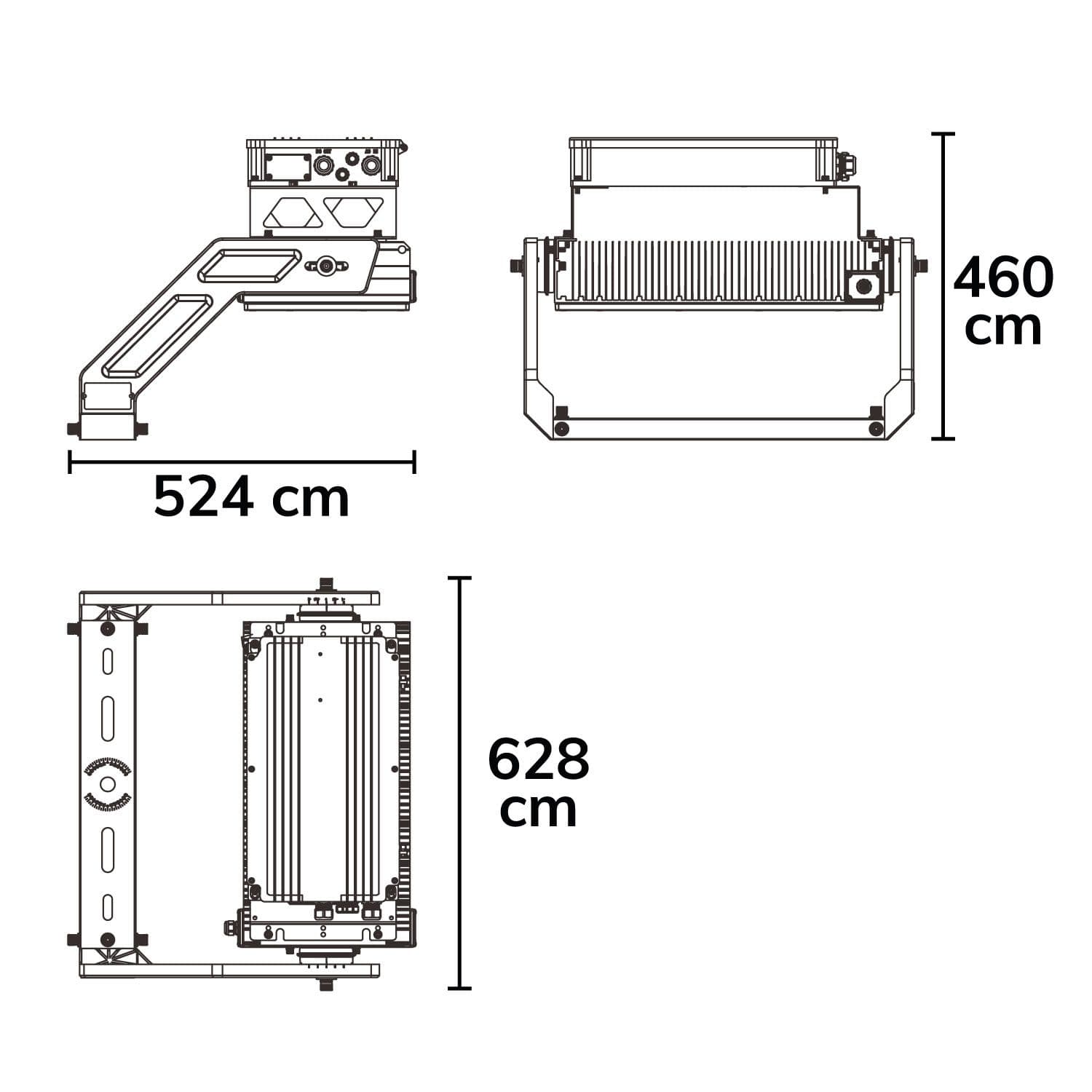 LED Flutlichtanlage LW 500W, 130x25°, 1 Modul (Lichtpunkt), DALI dimmbar, warmweiß, IP66