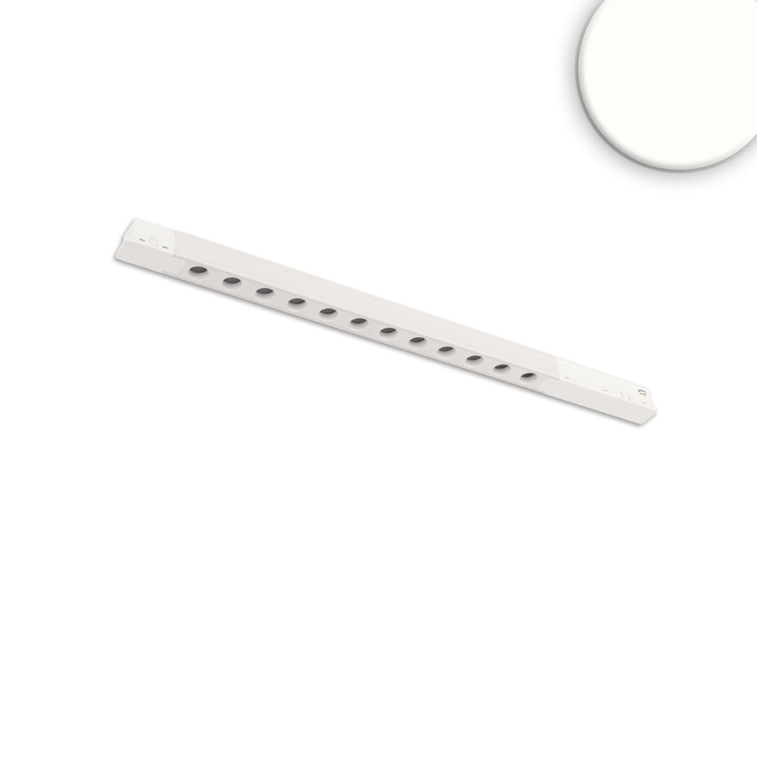 Track48 Leuchte Mini Raster, weiß, 34cm, 12W, 36°, UGR<19, 48V DC, 4000K, CRI90