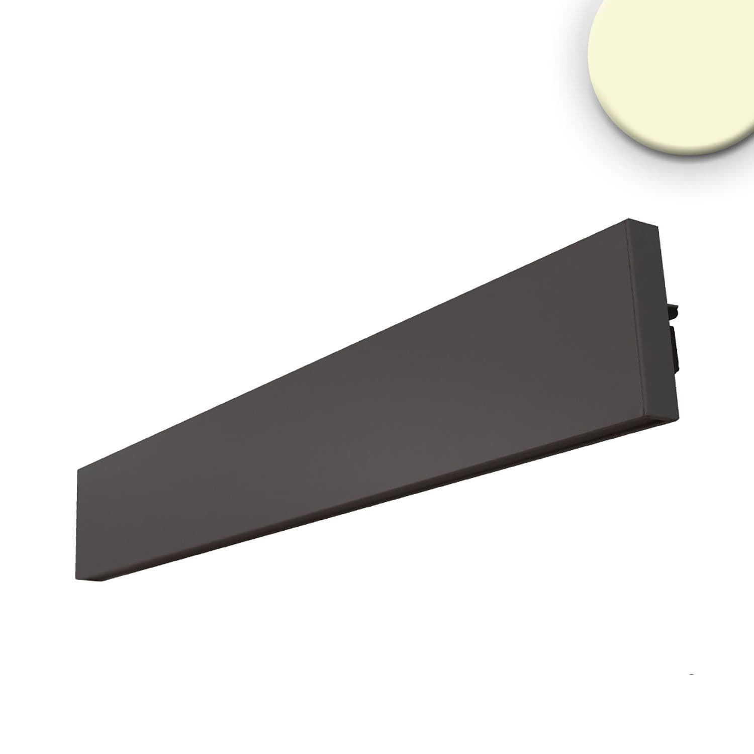LED Wandleuchte Linear Up&Down 600, 610mm, 25W, IP40, schwarz, warmweiß