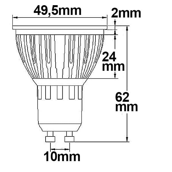 GU10 LED Strahler 5,5W COB, 38°, warmweiß, dimmbar
