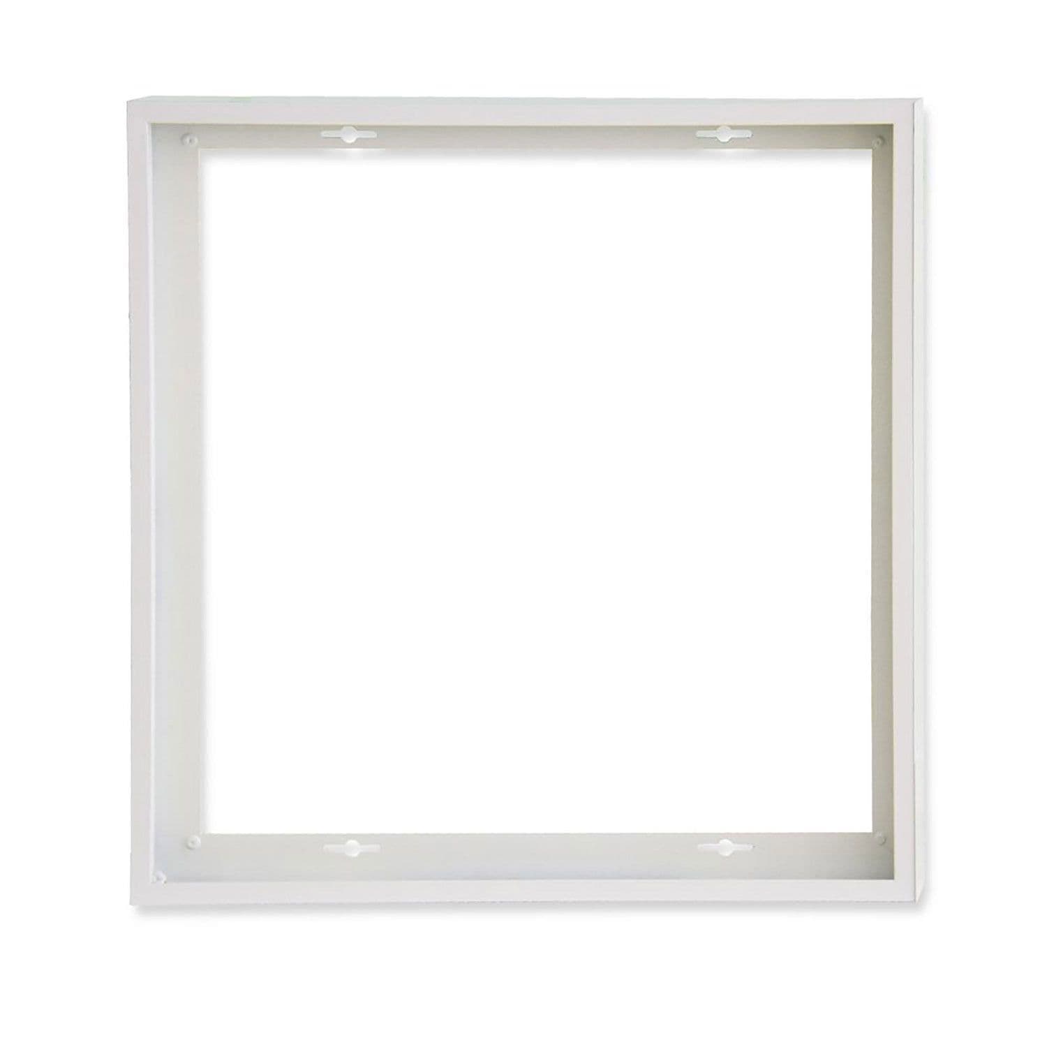 Aufbaurahmen weiß RAL 9016, Höhe 5cm, für LED Panels 600x600, vormontiert zur Schnellmontage